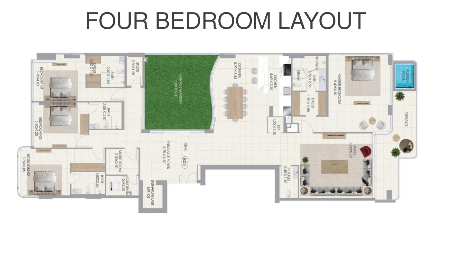Bonds Avenue Floor Plan 4 Bedroom Penthouse