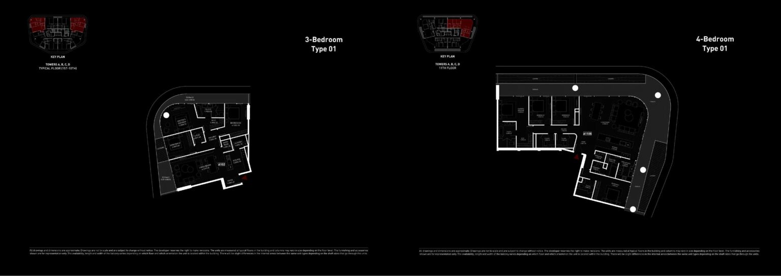 Brabus Island - Floorplans - 3 Bedroom Type 01