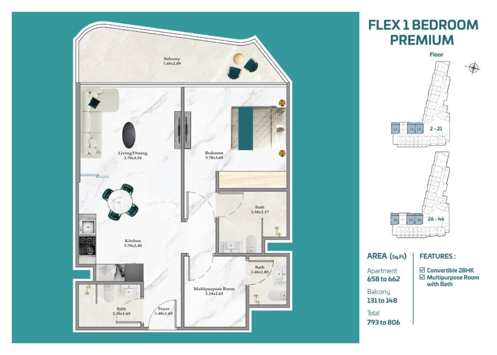 Breez by Danube - Floorplans - 1 Bedroom (4)