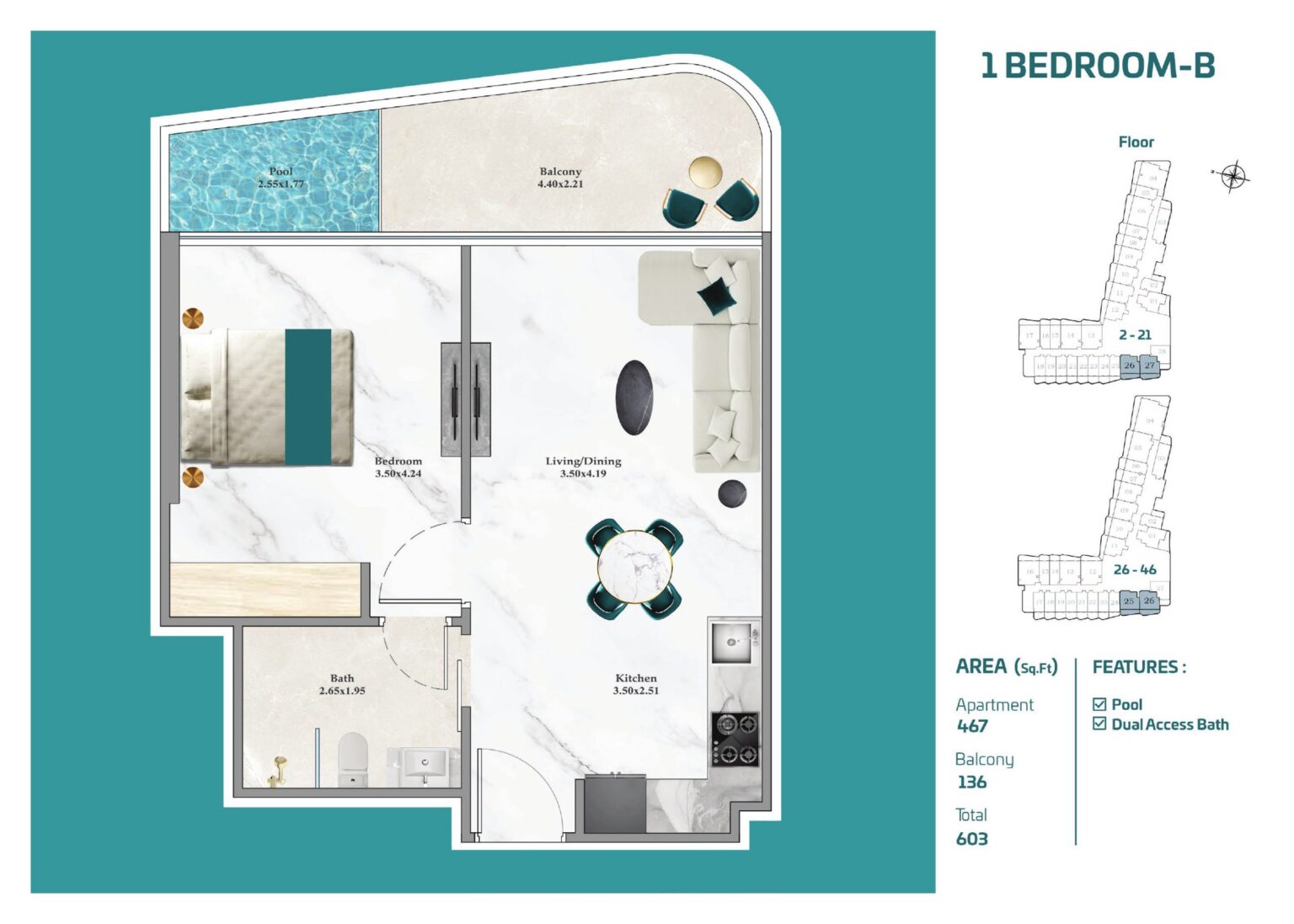 Breez by Danube - Floorplans - 1 Bedroom (6)