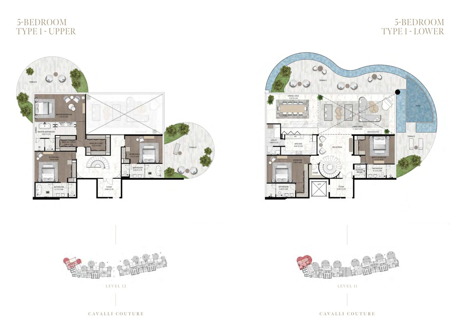 Cavalli Couture - Floorplan - 5 Bedroom