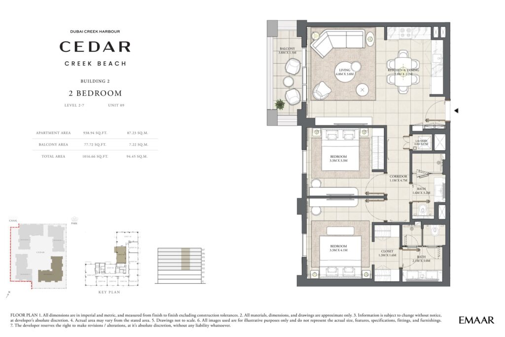 Cedar at Creek Beach - Floorplans - 2 Bedroom