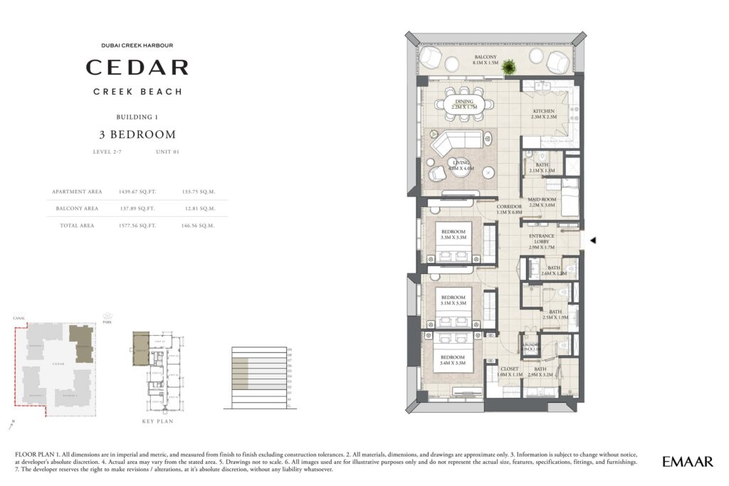 Cedar at Creek Beach - Floorplans - 3 Bedroom