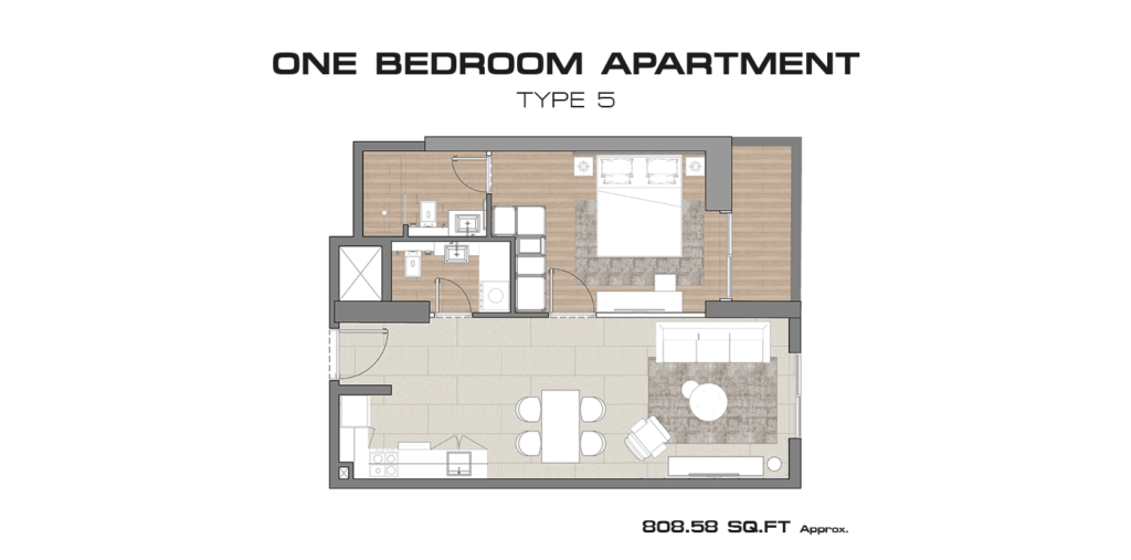 Concept 7 Residences - Floorplan 1 Bedroom (3)