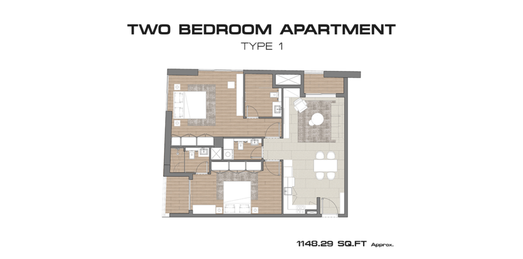 Concept 7 Residences - Floorplan 2 Bedroom (2)