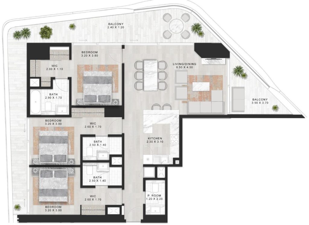 Coral Reef - Floorplans - 3 Bedroom