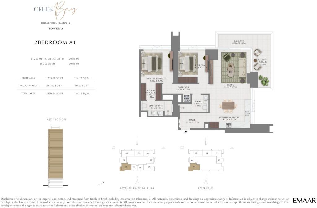 Creek Bay - Floorplans - 2 Bedroom A1
