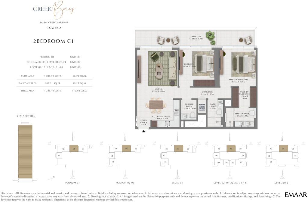 Creek Bay - Floorplans - 2 Bedroom C1