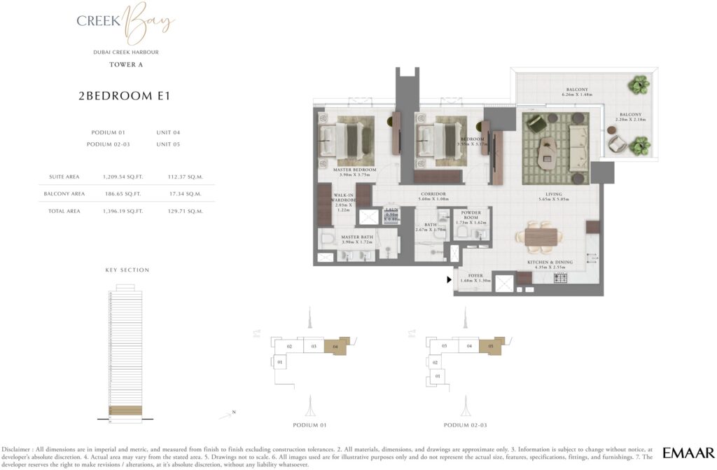 Creek Bay - Floorplans - 2 Bedroom E1