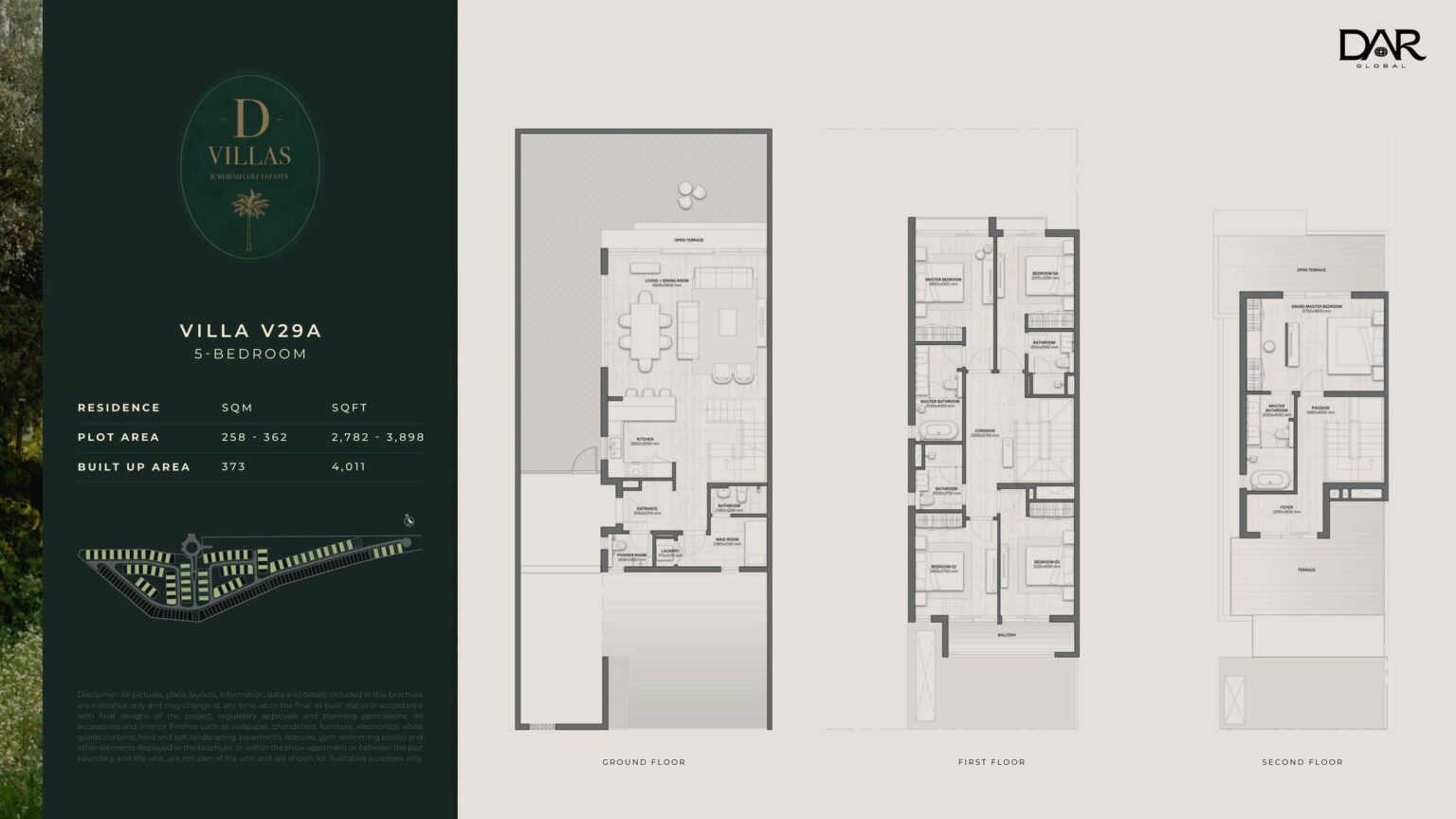 D Villas - Floorplans - 5 Bedroom