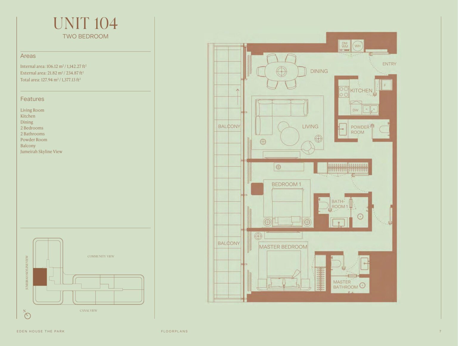 Eden House The Park - Floorplan - 2 Bedroom