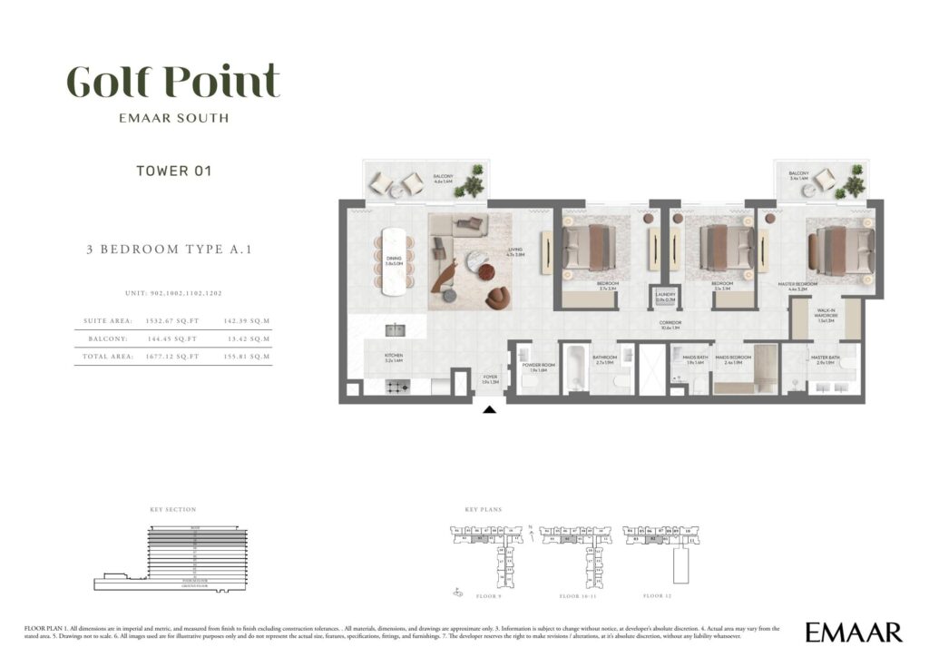 Golf Point - Floorplans - 3 Bedroom