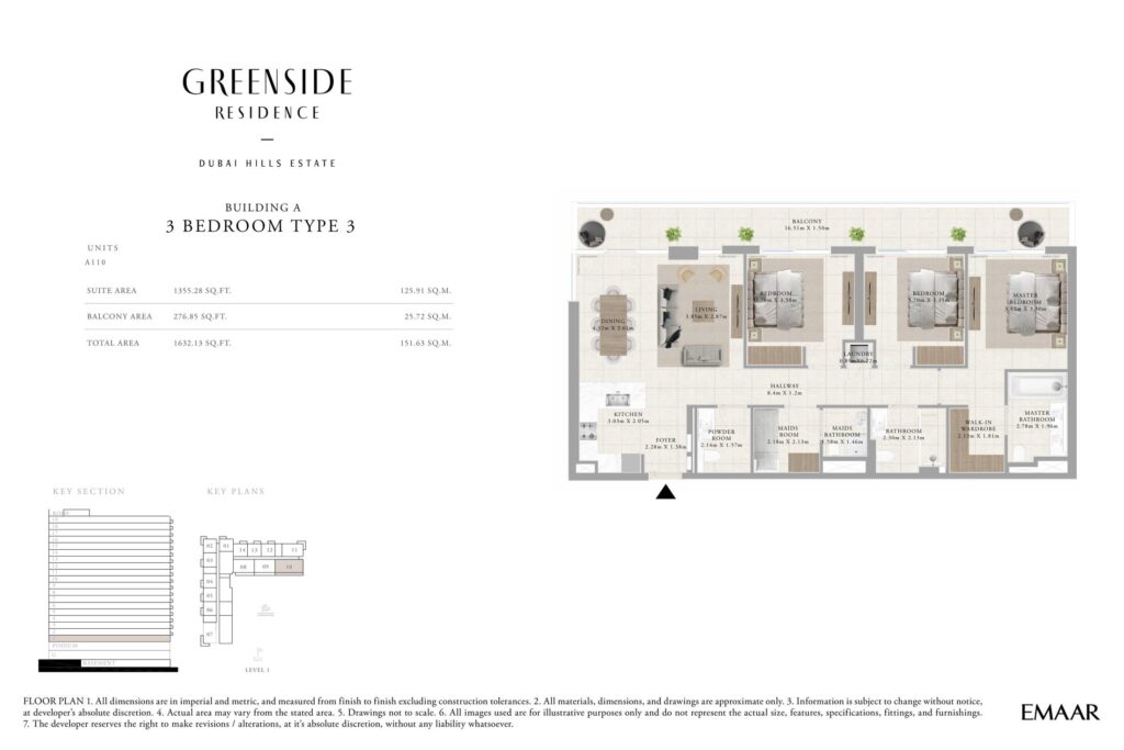 Greenside Residence - Floorplans - 3 Bedroom
