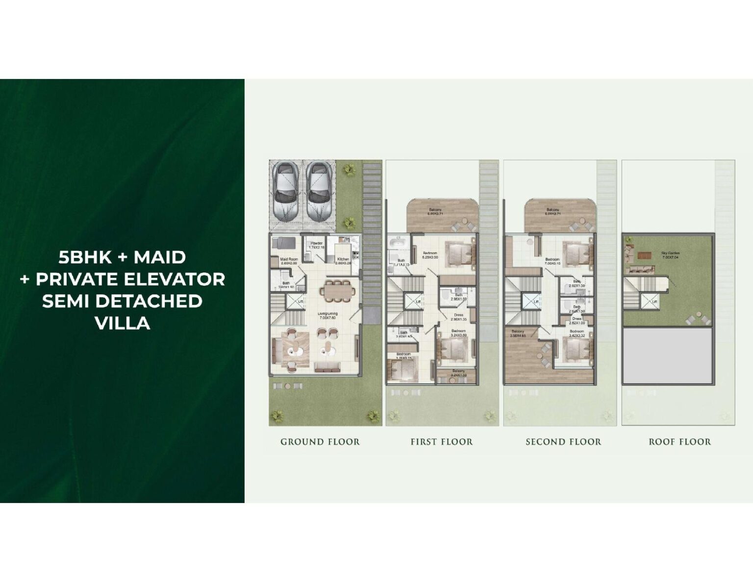 Greenz - Floorplans - 5.5 Bedroom Villa