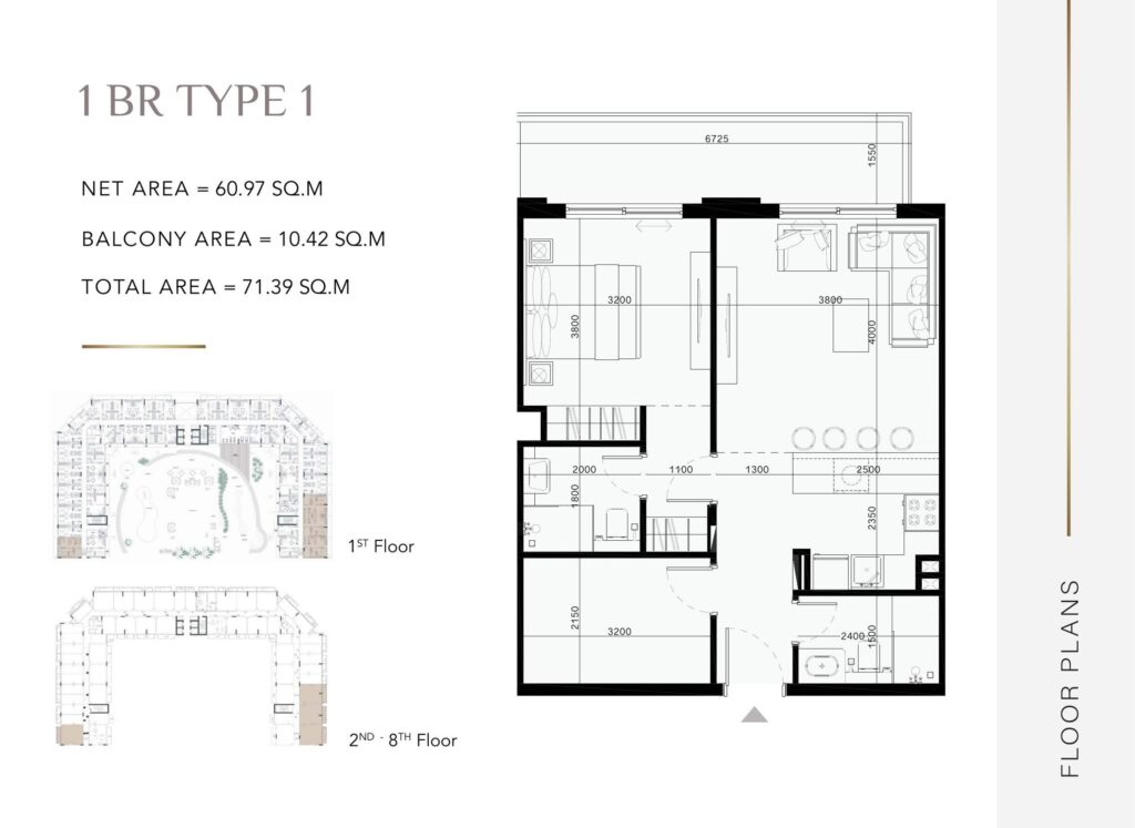 Laya Heights - Floorplans - 1 Bedroom (1)