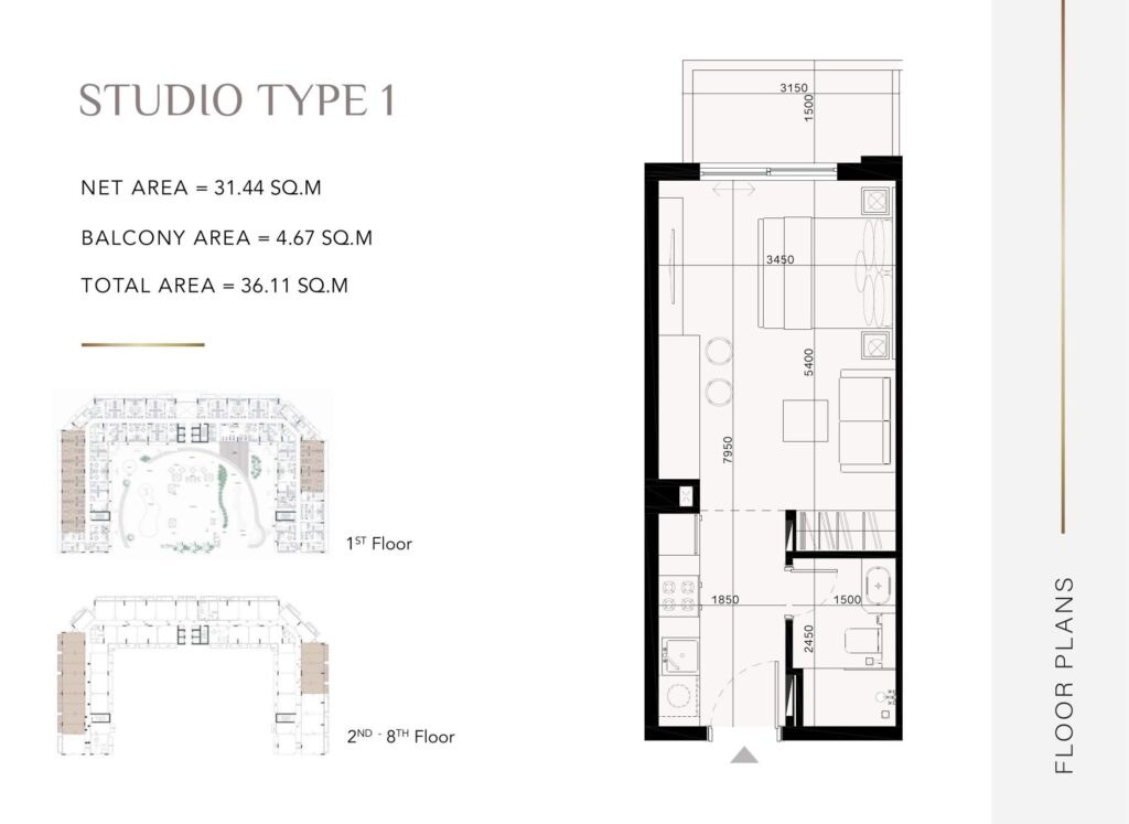 Laya Heights - Floorplans - Studio (1)