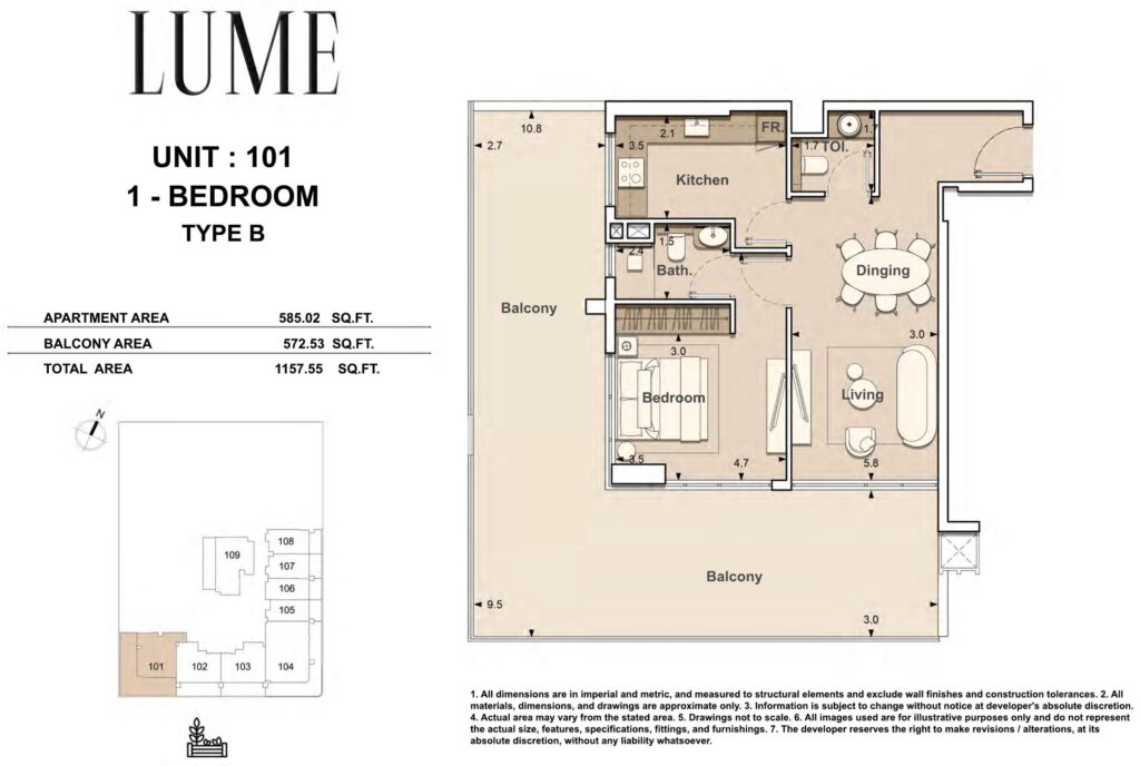 Lume Residences - Floorplans - 1 Bedroom (1)