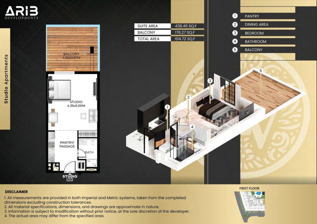 Lumina Vista - Floorplans - Studio