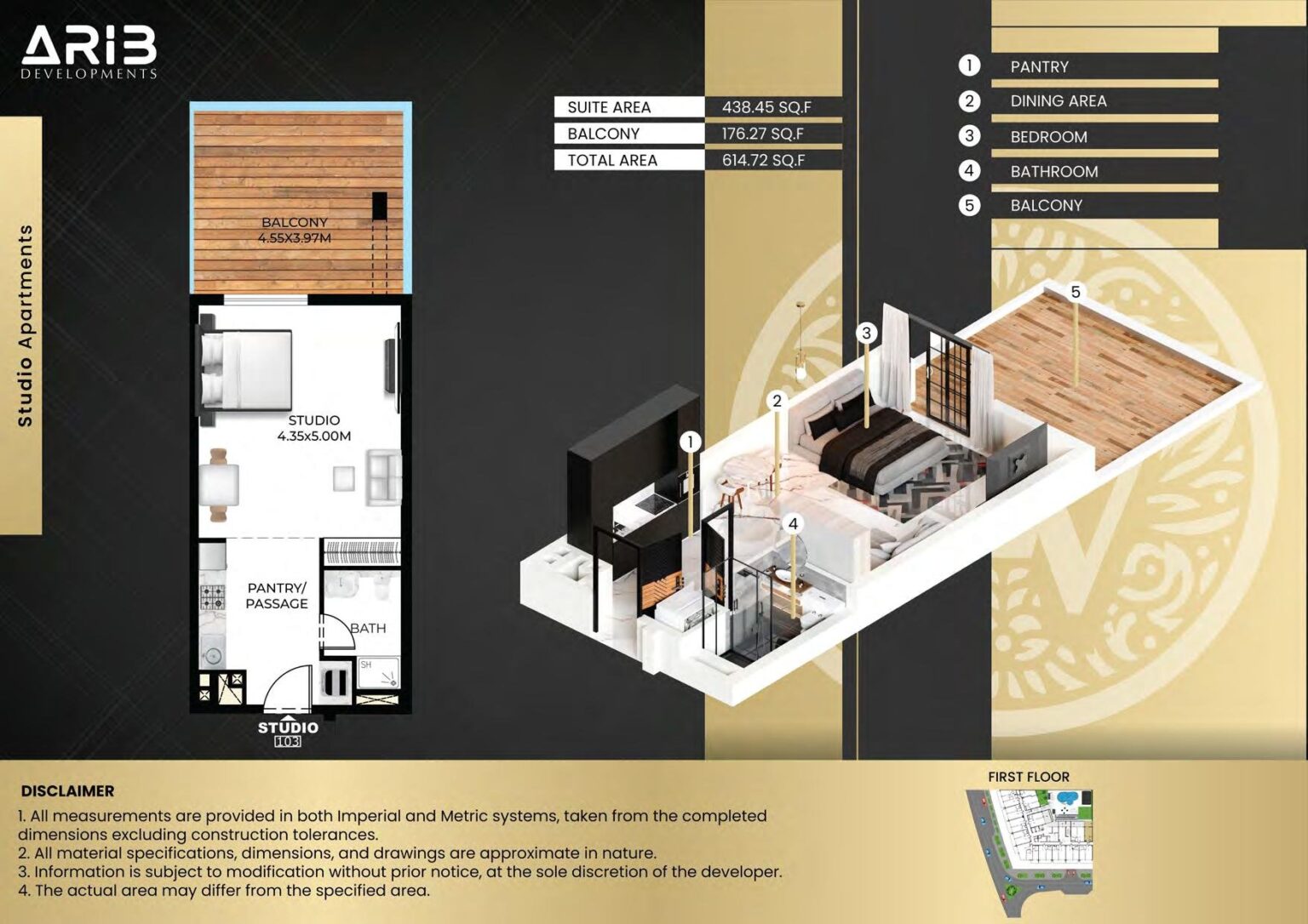 Lumina Vista - Floorplans - Studio
