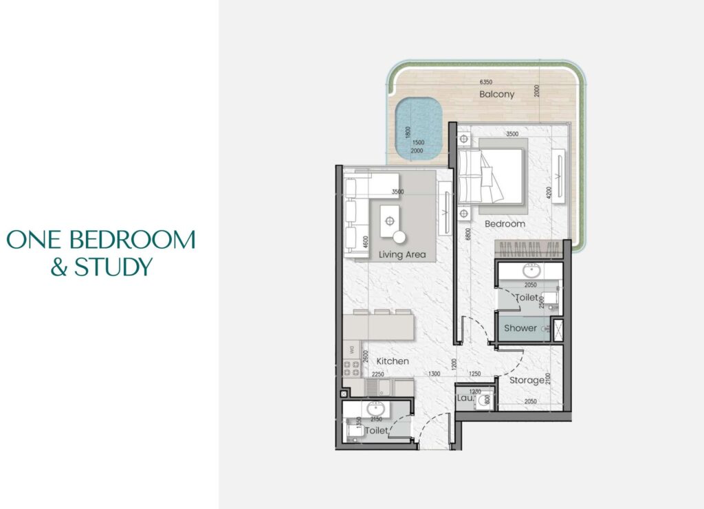 MAK ISola Bella - Floorplans - 1 Bedroom (2)
