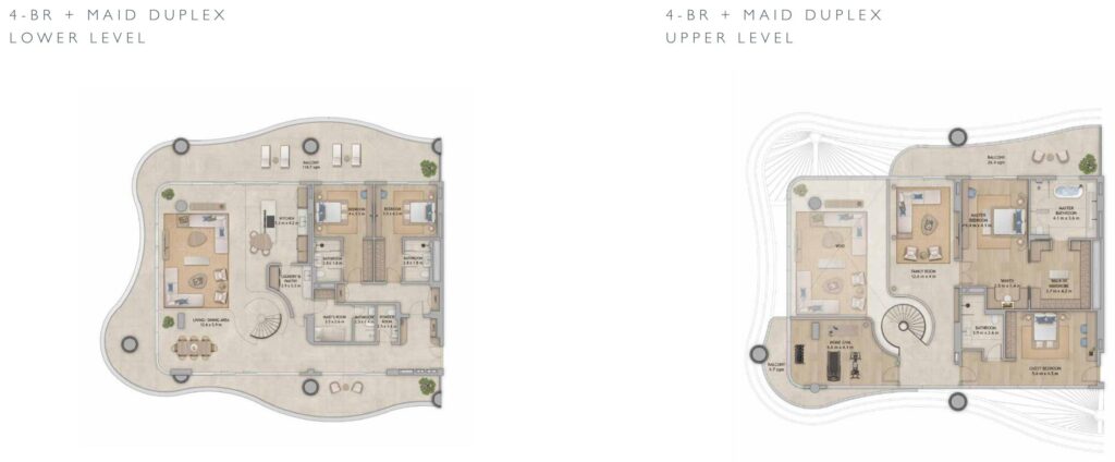 Mamsha Palm - Floorplans - 4.5 Bedroom Duplex