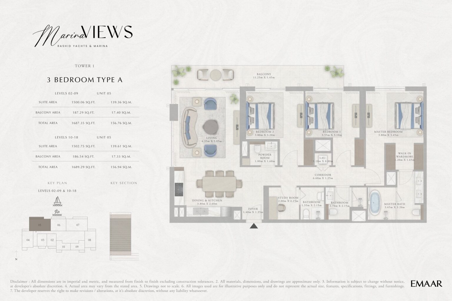 Marina Views - Floorplans - 3 Bedroom