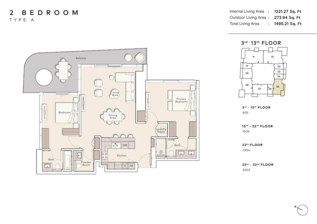 Mercer House - Floorplans - 2 Bedroom