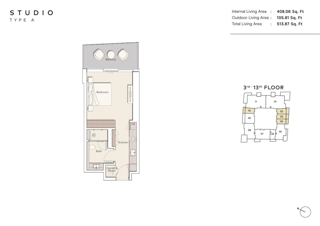 Mercer House - Floorplans - Studio