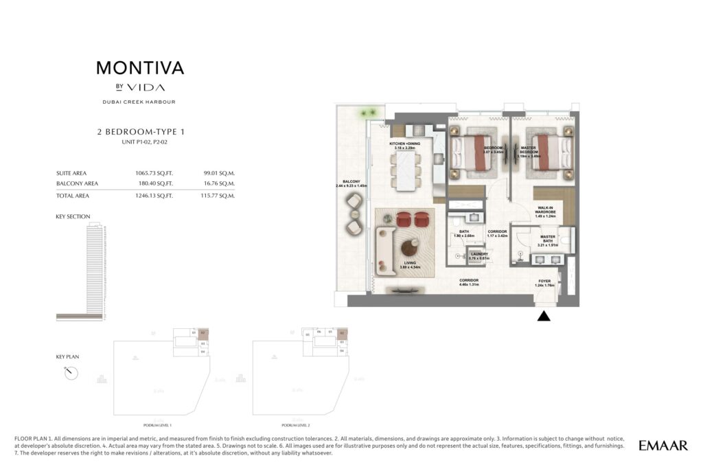 Montiva by Vida - Floorplans - 2 Bedroom