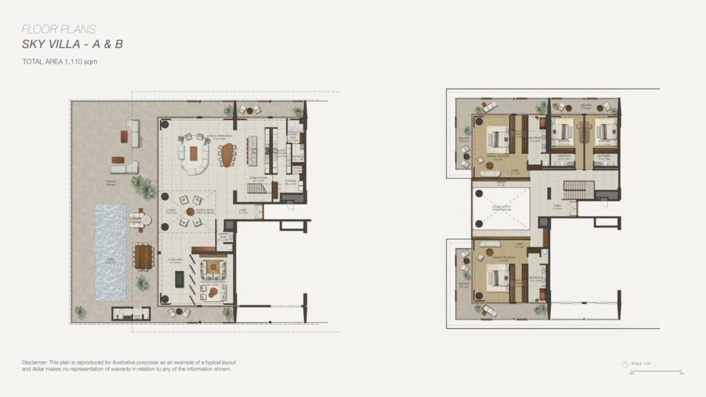 Nobu Residences Abu Dhabi - Floorplans - Sky Villa