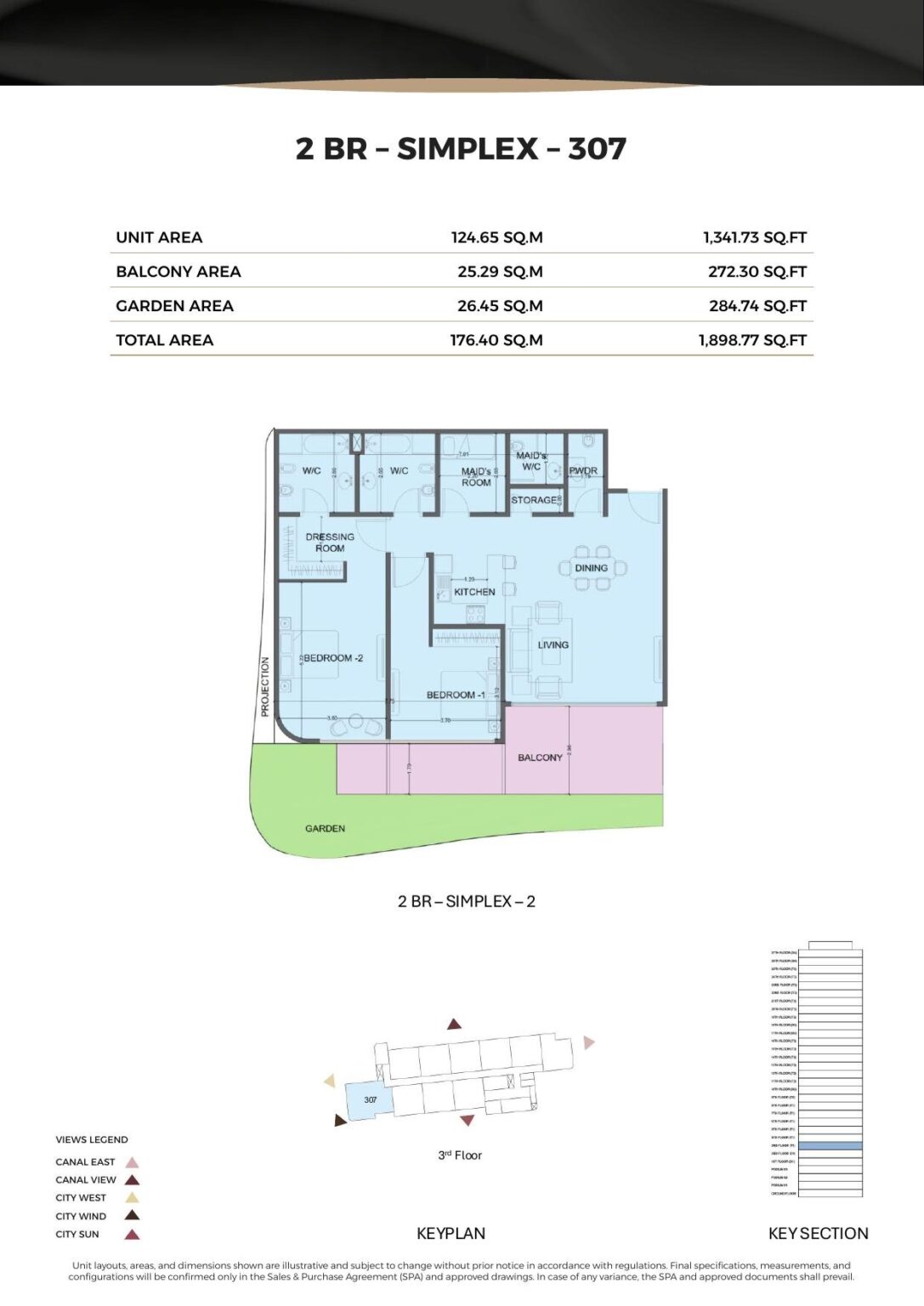 One Residence Al Reem Island - Floorplans - 2 Bedroom