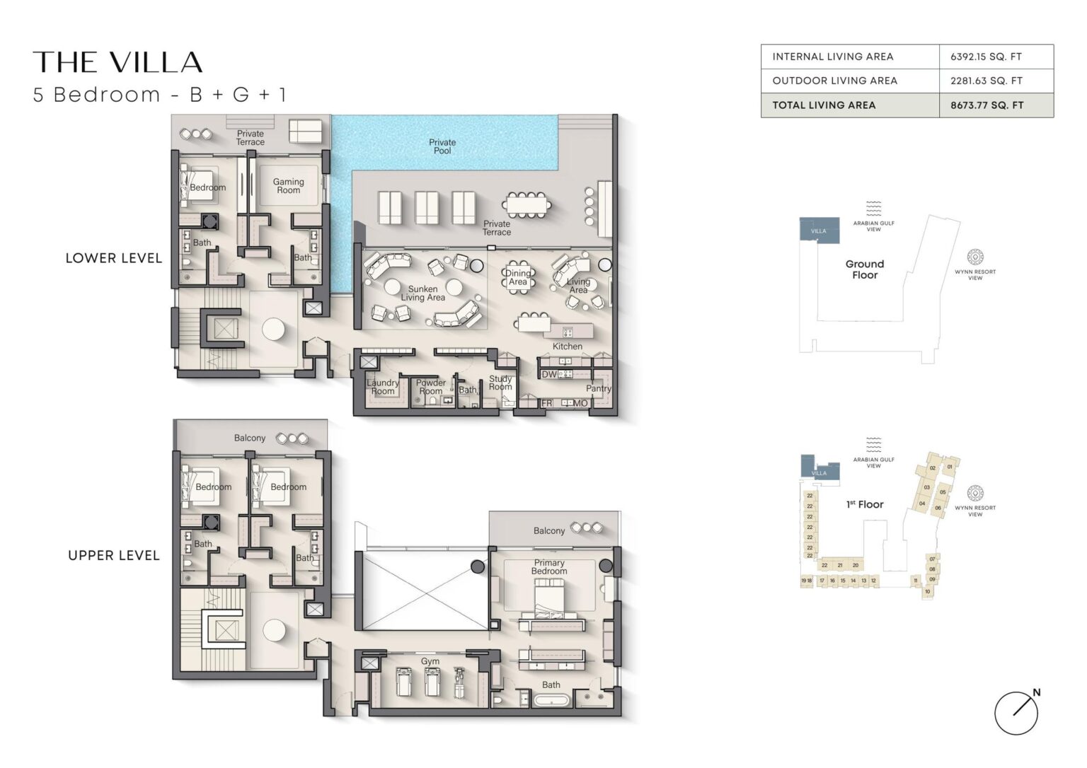 Playa Del Sol - Floorplans - 5 Bedroom Villa