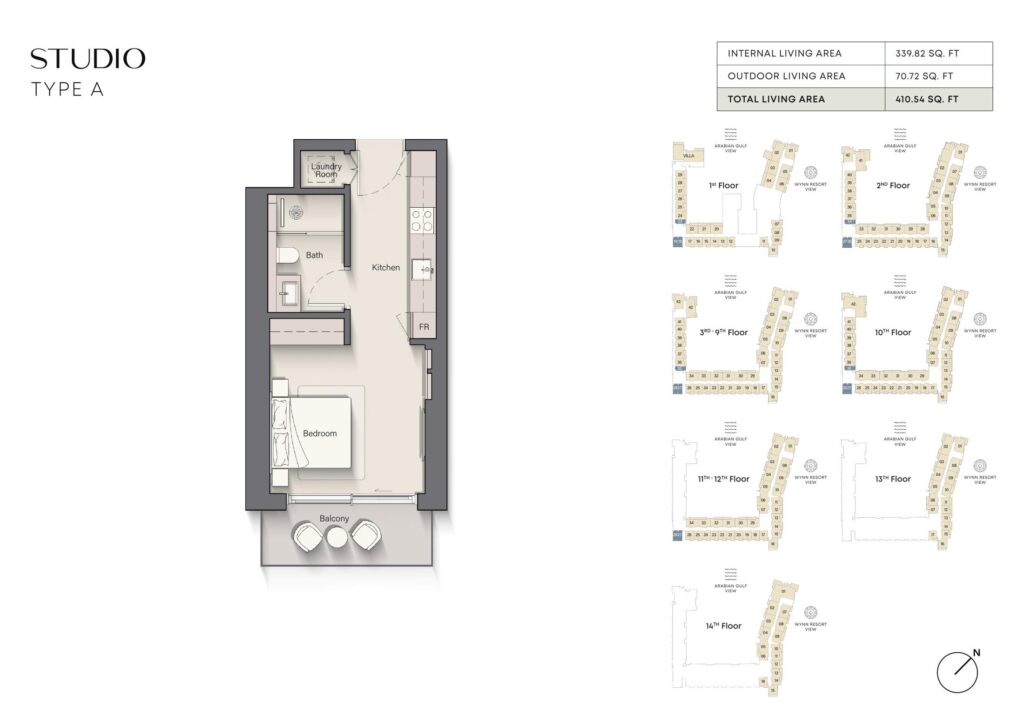 Playa Del Sol - Floorplans - Studio