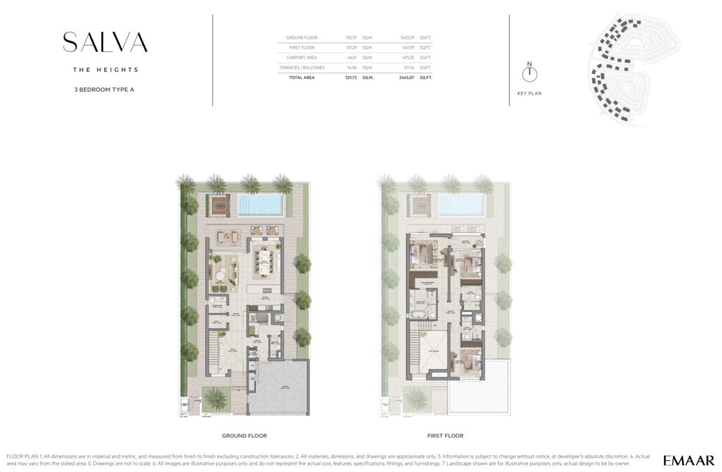 Salva - Floorplans - 3.5 Bedroom Villa Type A