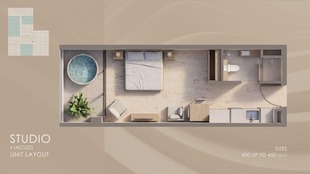 Samana Santorini - Floorplans - Studio (1)