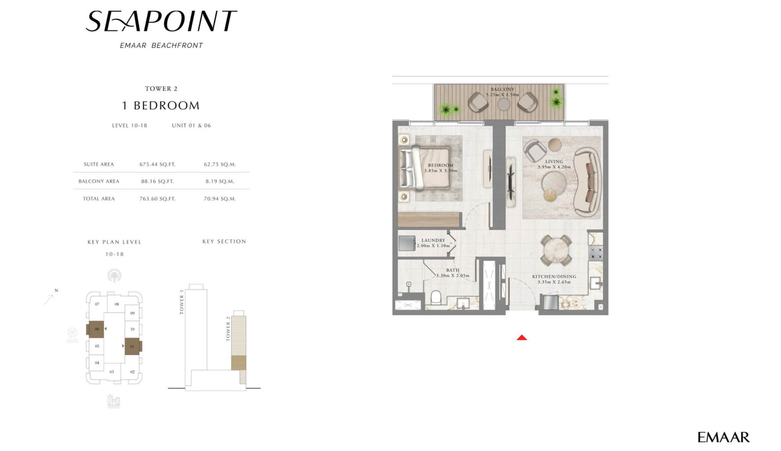 Seapoint - Floorplan 1 bedroom