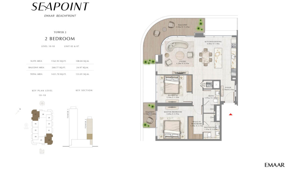 Seapoint - Floorplan 2 Bedroom