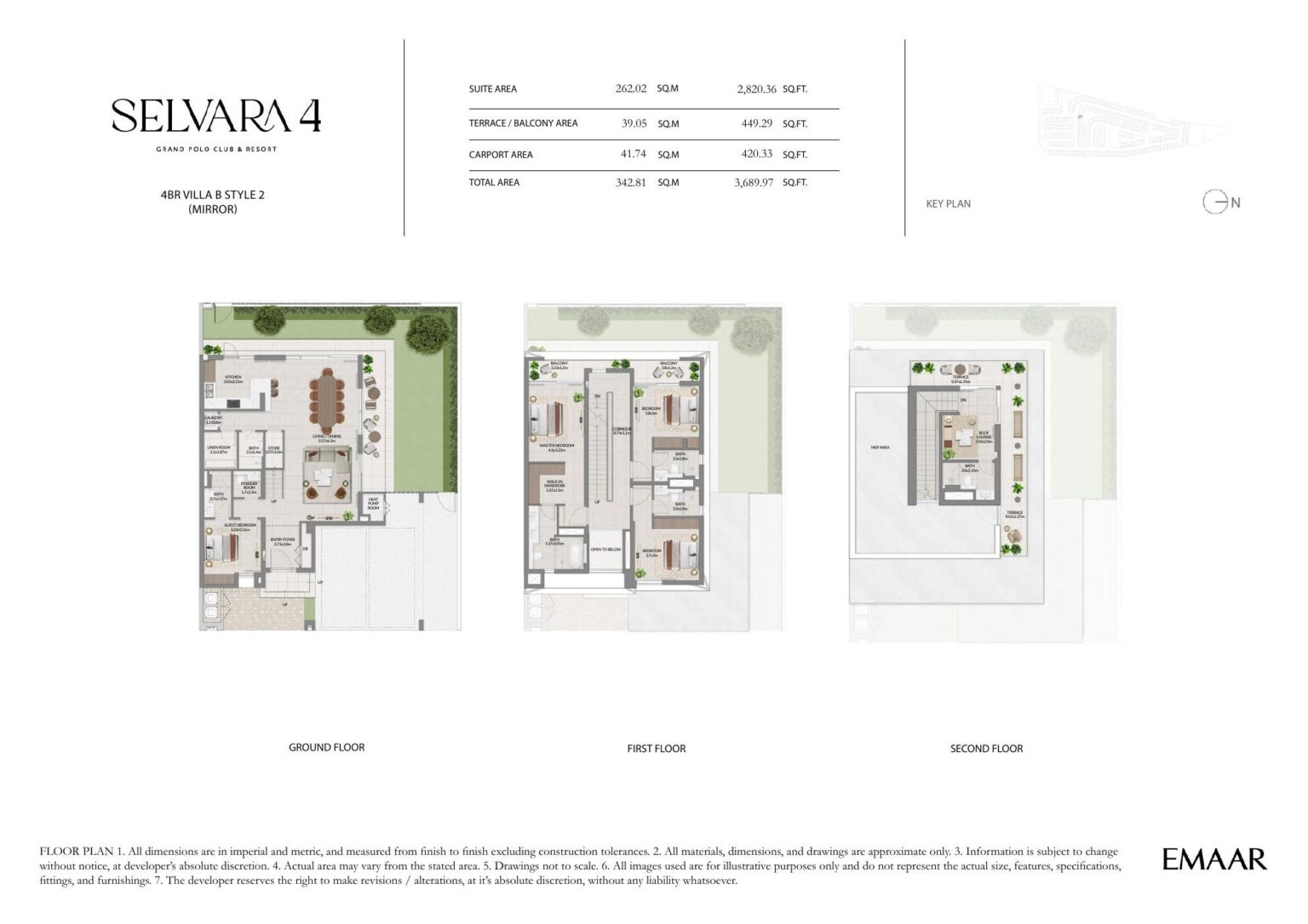 Selvara 4 - Floorplans - 4 Bedroom Villa Style 5