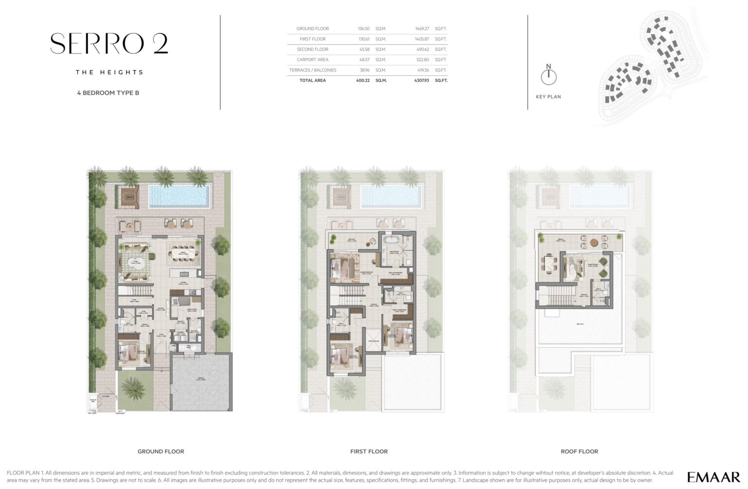 Serro 2 - Floorplans - 4 Bedroom Villa Type B