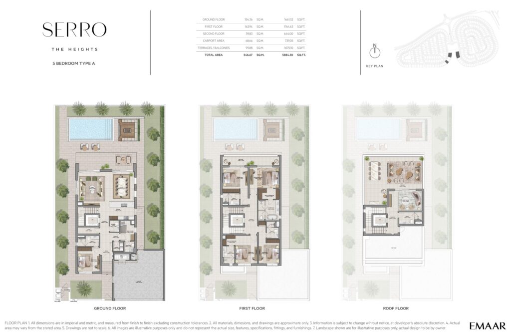 Serro - Floorplans - 5 Bedroom Villa Type A
