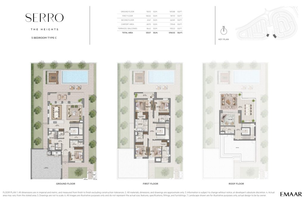 Serro - Floorplans - 5 Bedroom Villa Type C