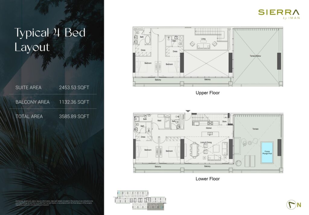 Sierra by Iman - Floorplans - 4 Bedroom Duplex (1)
