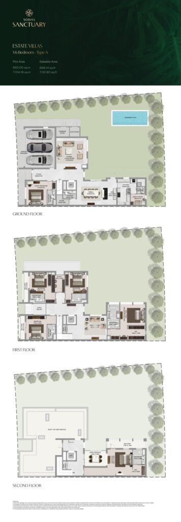 The Grove at Sobha Sanctuary - Floorplans - 6 Bedroom