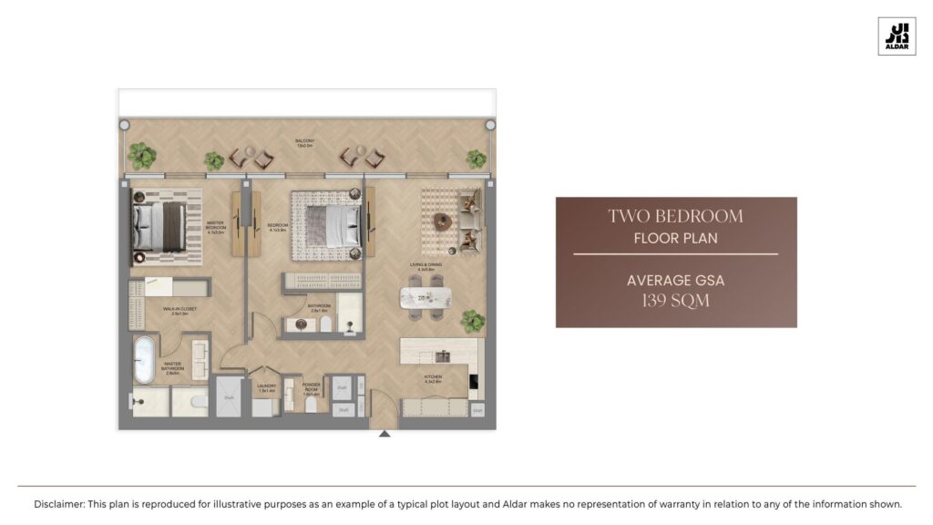 The Row Saadiyat - Floorplans - 2 Bedroom