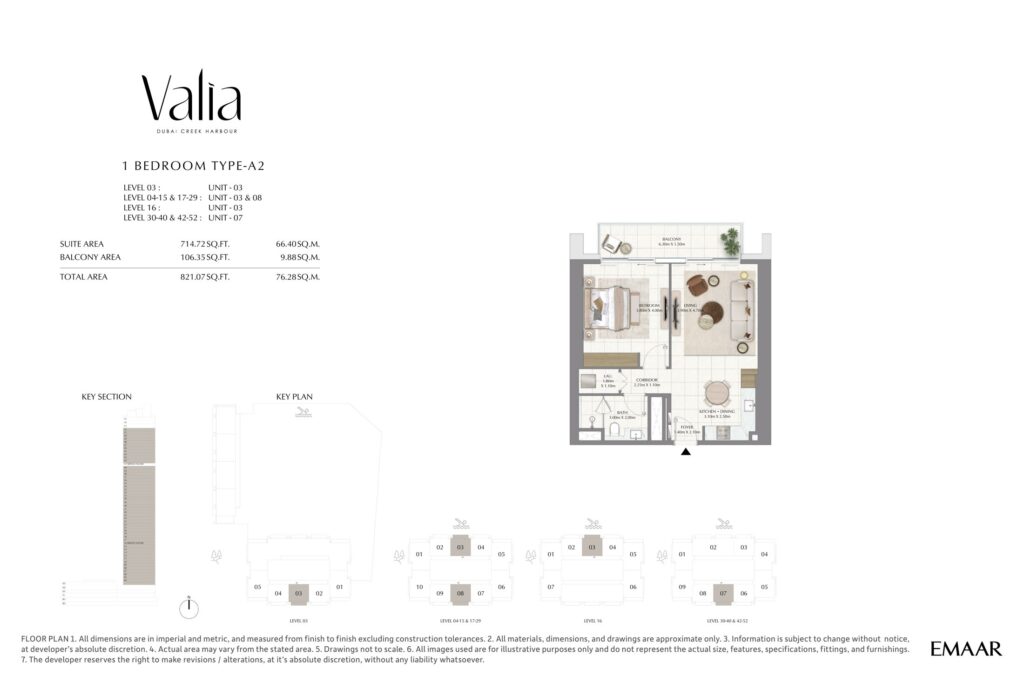 Valia - Floorplans - 1 Bedroom Type A2