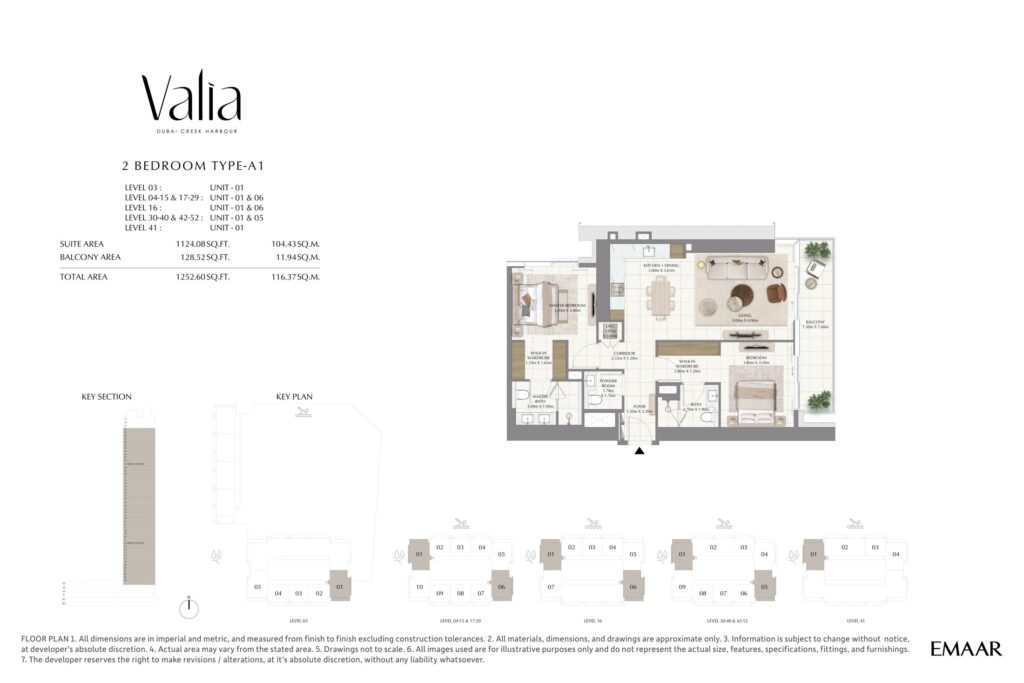 Valia - Floorplans - 2 Bedroom Type A1