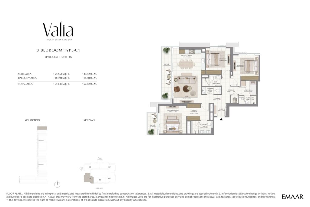 Valia - Floorplans - 3 Bedroom Type C1