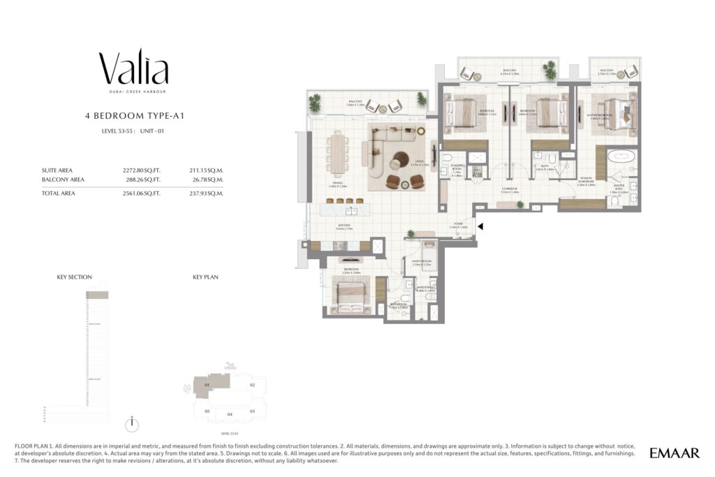 Valia - Floorplans - 4 Bedroom Type A1