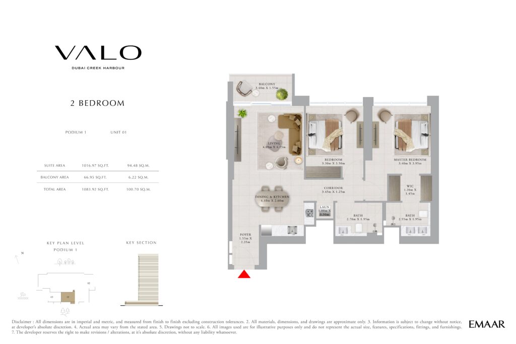 Valo - Floorplan - 2 Bedroom