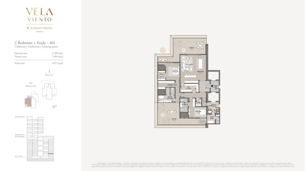 Vela Viento - Floorplans - 2.5 Bedroom